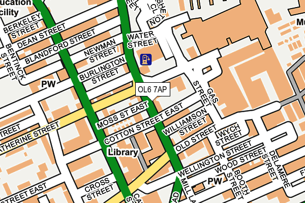 OL6 7AP map - OS OpenMap – Local (Ordnance Survey)