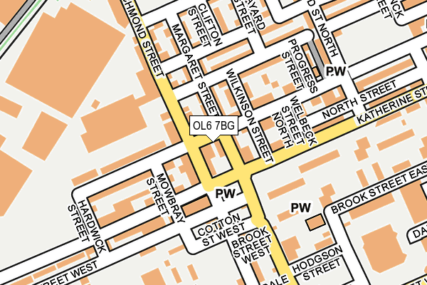 OL6 7BG map - OS OpenMap – Local (Ordnance Survey)