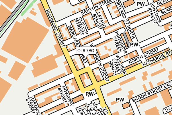 OL6 7BQ map - OS OpenMap – Local (Ordnance Survey)