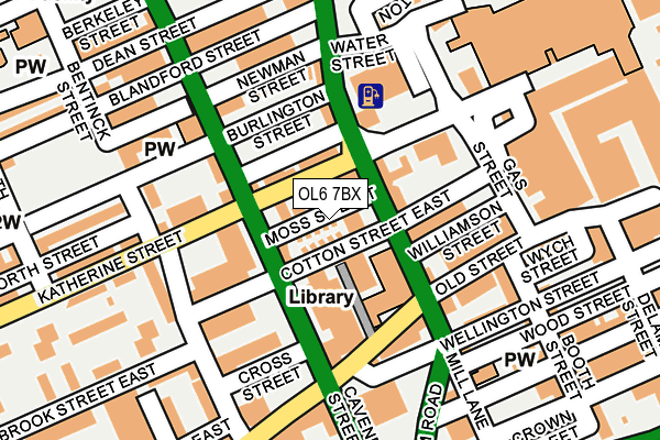 OL6 7BX map - OS OpenMap – Local (Ordnance Survey)