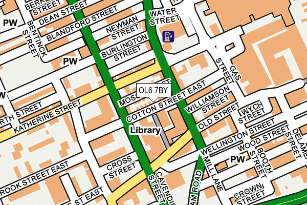 OL6 7BY map - OS OpenMap – Local (Ordnance Survey)