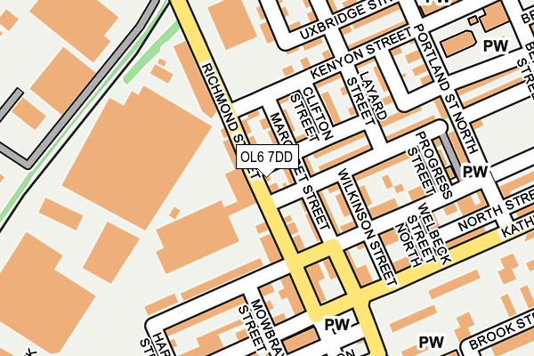 OL6 7DD map - OS OpenMap – Local (Ordnance Survey)