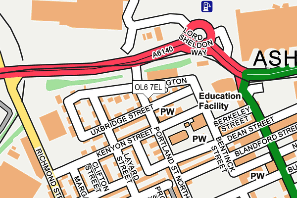 OL6 7EL map - OS OpenMap – Local (Ordnance Survey)