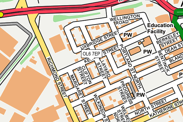 OL6 7EP map - OS OpenMap – Local (Ordnance Survey)