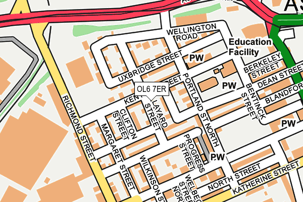 OL6 7ER map - OS OpenMap – Local (Ordnance Survey)