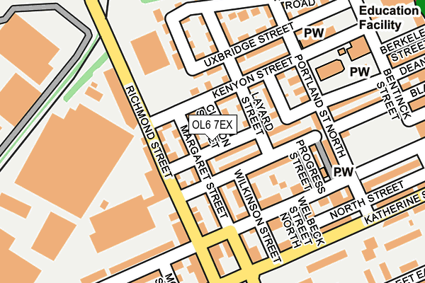 OL6 7EX map - OS OpenMap – Local (Ordnance Survey)