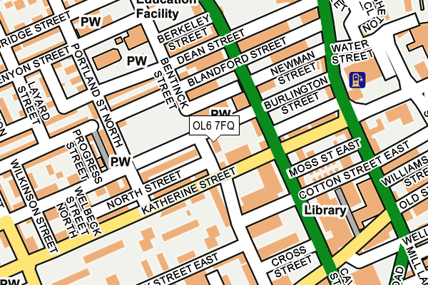 OL6 7FQ map - OS OpenMap – Local (Ordnance Survey)