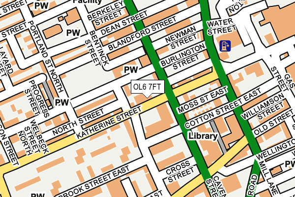 OL6 7FT map - OS OpenMap – Local (Ordnance Survey)