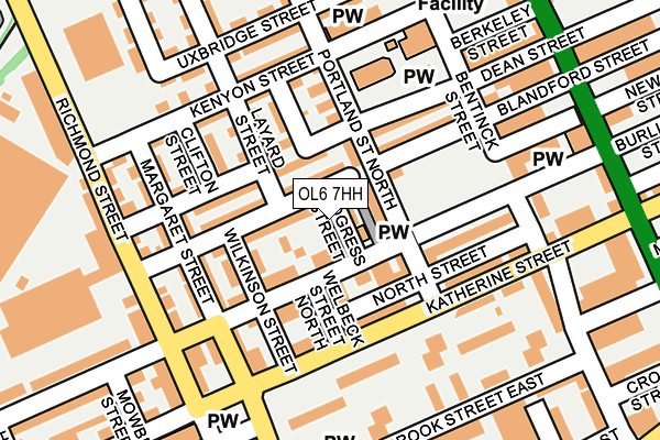 OL6 7HH map - OS OpenMap – Local (Ordnance Survey)