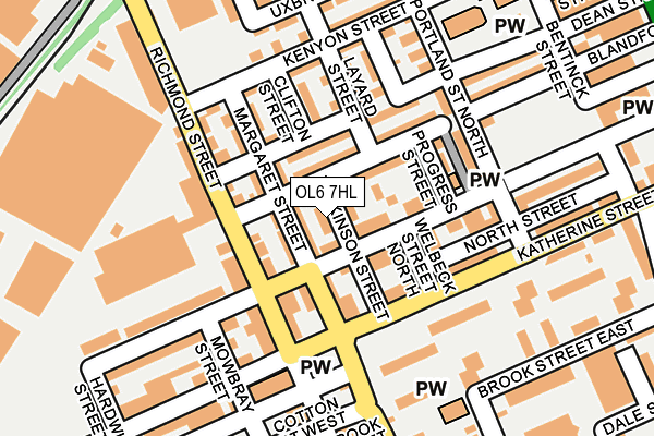 OL6 7HL map - OS OpenMap – Local (Ordnance Survey)