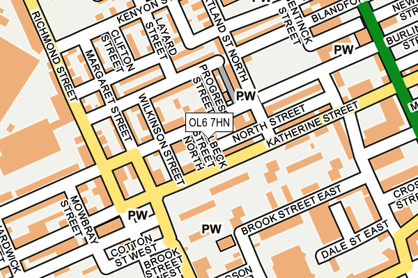 OL6 7HN map - OS OpenMap – Local (Ordnance Survey)