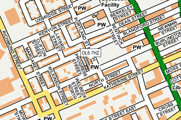 OL6 7HZ map - OS OpenMap – Local (Ordnance Survey)
