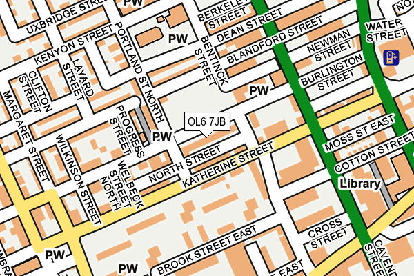 OL6 7JB map - OS OpenMap – Local (Ordnance Survey)