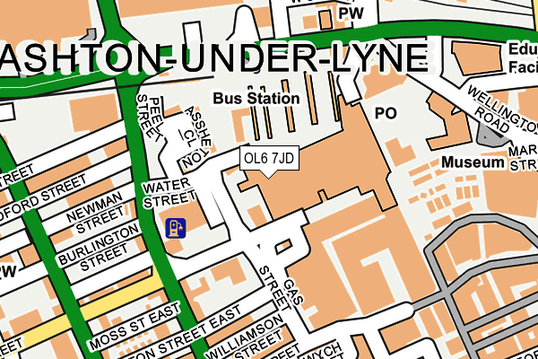 OL6 7JD map - OS OpenMap – Local (Ordnance Survey)