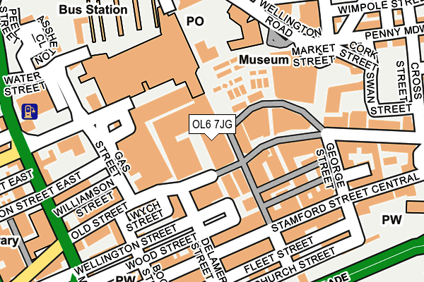 OL6 7JG map - OS OpenMap – Local (Ordnance Survey)