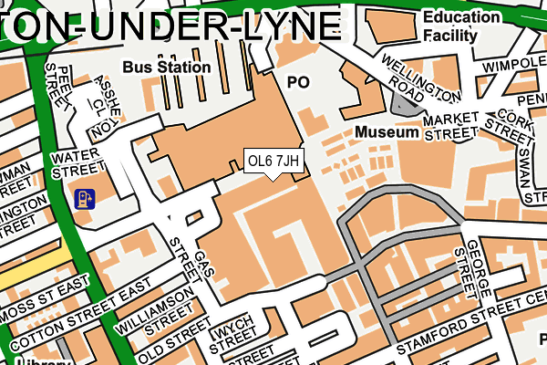 OL6 7JH map - OS OpenMap – Local (Ordnance Survey)