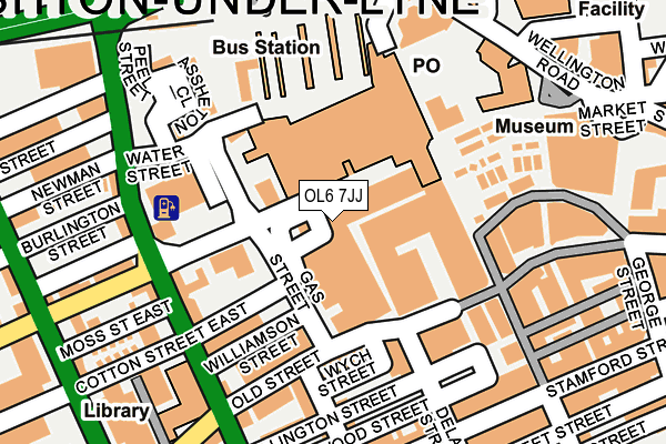 OL6 7JJ map - OS OpenMap – Local (Ordnance Survey)