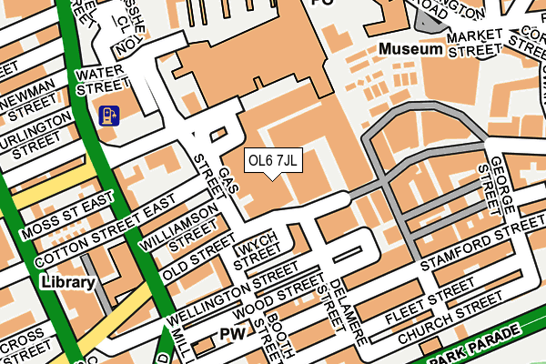 OL6 7JL map - OS OpenMap – Local (Ordnance Survey)