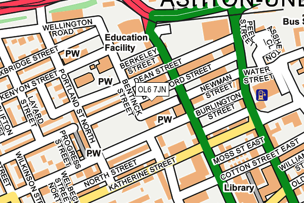 OL6 7JN map - OS OpenMap – Local (Ordnance Survey)