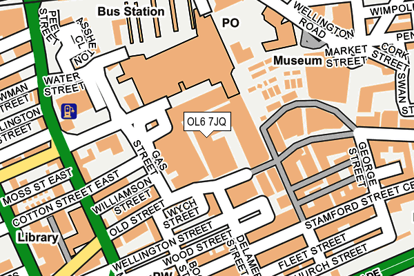 OL6 7JQ map - OS OpenMap – Local (Ordnance Survey)