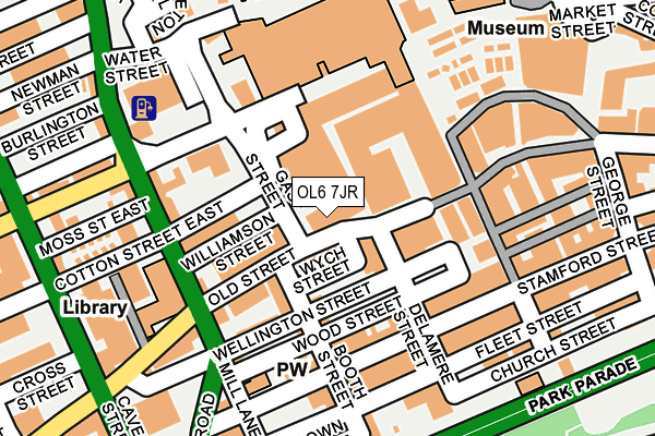OL6 7JR map - OS OpenMap – Local (Ordnance Survey)