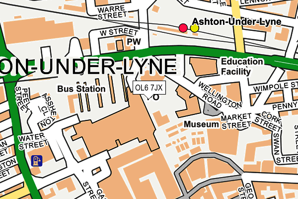 OL6 7JX map - OS OpenMap – Local (Ordnance Survey)