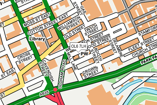 OL6 7LH map - OS OpenMap – Local (Ordnance Survey)