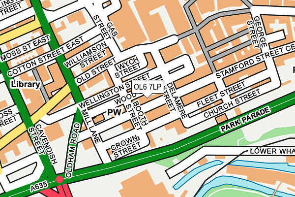 OL6 7LP map - OS OpenMap – Local (Ordnance Survey)
