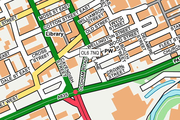 OL6 7NQ map - OS OpenMap – Local (Ordnance Survey)