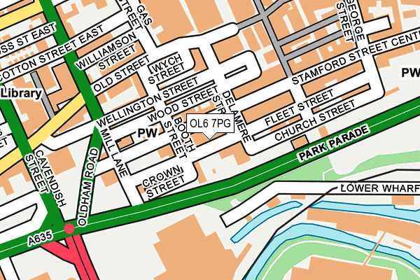 OL6 7PG map - OS OpenMap – Local (Ordnance Survey)