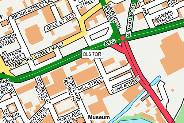 OL6 7QR map - OS OpenMap – Local (Ordnance Survey)
