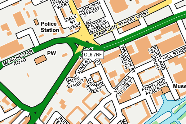 OL6 7RF map - OS OpenMap – Local (Ordnance Survey)