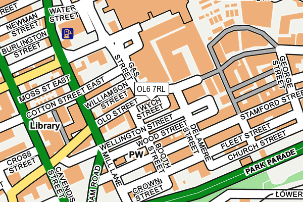 OL6 7RL map - OS OpenMap – Local (Ordnance Survey)