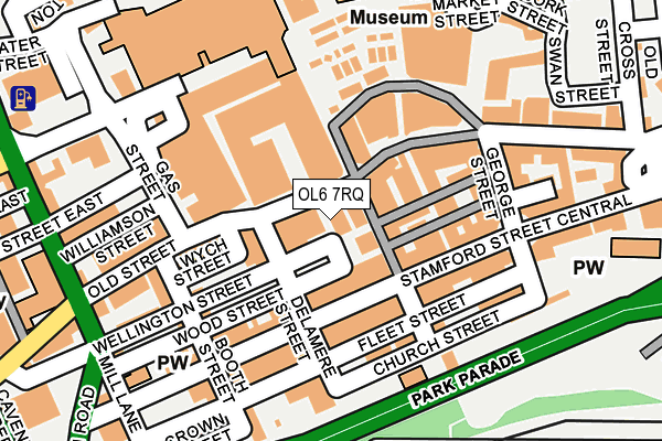 OL6 7RQ map - OS OpenMap – Local (Ordnance Survey)