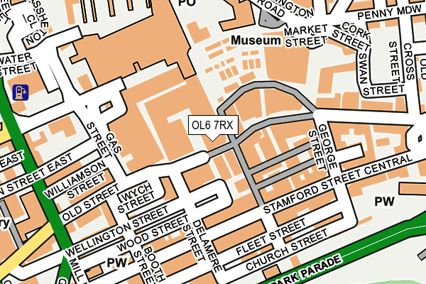 OL6 7RX map - OS OpenMap – Local (Ordnance Survey)