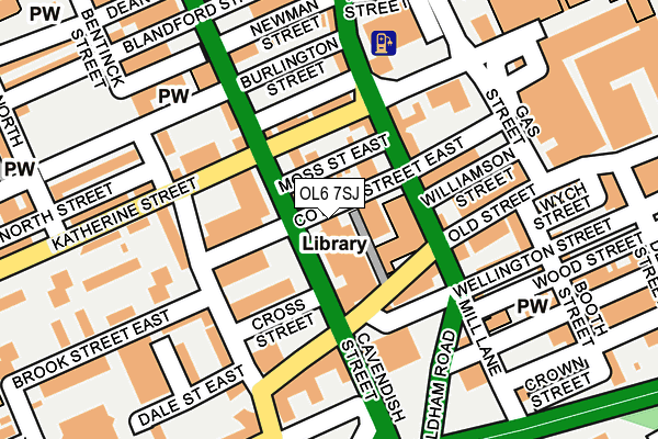 OL6 7SJ map - OS OpenMap – Local (Ordnance Survey)