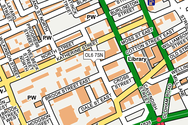 OL6 7SN map - OS OpenMap – Local (Ordnance Survey)
