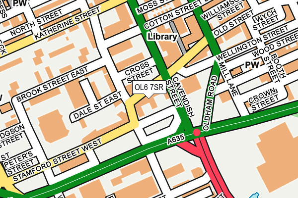 OL6 7SR map - OS OpenMap – Local (Ordnance Survey)