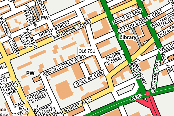 OL6 7SU map - OS OpenMap – Local (Ordnance Survey)