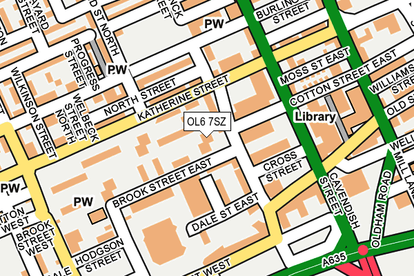 OL6 7SZ map - OS OpenMap – Local (Ordnance Survey)