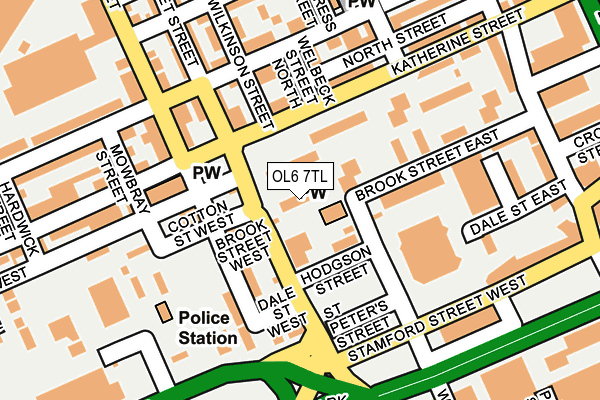 OL6 7TL map - OS OpenMap – Local (Ordnance Survey)