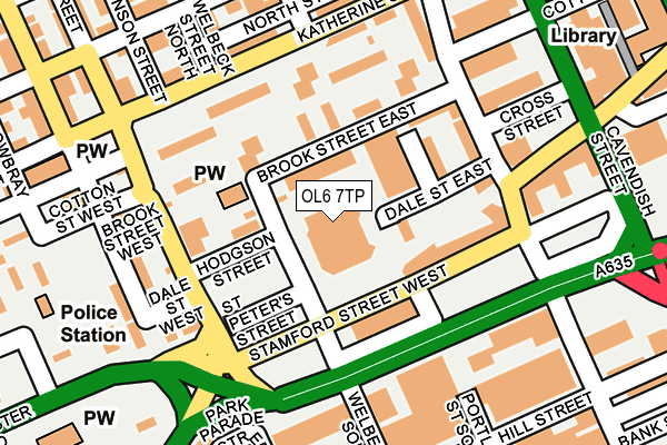 OL6 7TP map - OS OpenMap – Local (Ordnance Survey)