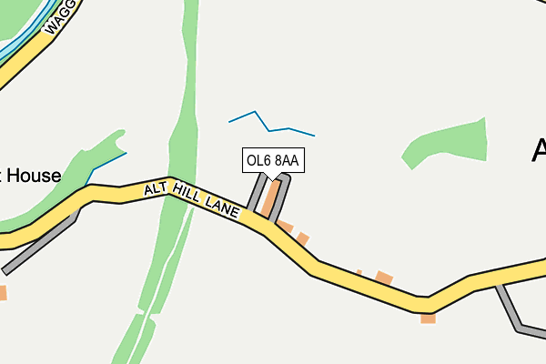 OL6 8AA map - OS OpenMap – Local (Ordnance Survey)