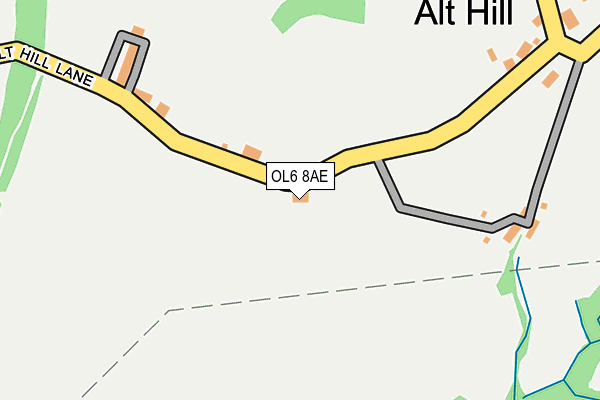 OL6 8AE map - OS OpenMap – Local (Ordnance Survey)