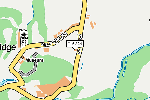 OL6 8AN map - OS OpenMap – Local (Ordnance Survey)