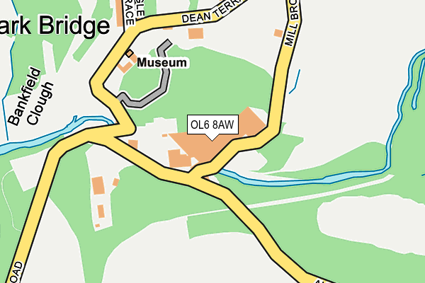 OL6 8AW map - OS OpenMap – Local (Ordnance Survey)