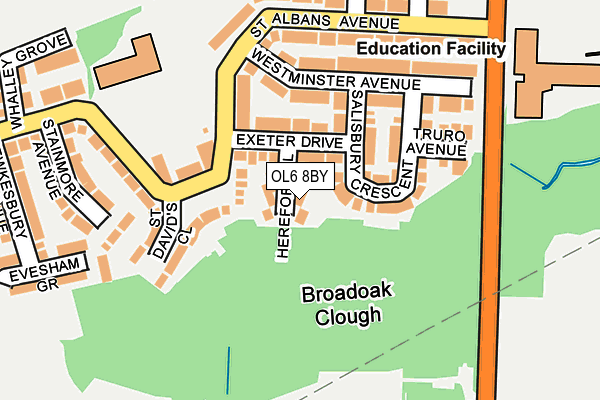 OL6 8BY map - OS OpenMap – Local (Ordnance Survey)