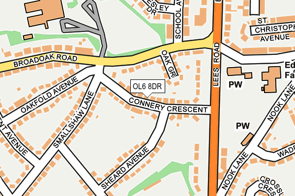 OL6 8DR map - OS OpenMap – Local (Ordnance Survey)