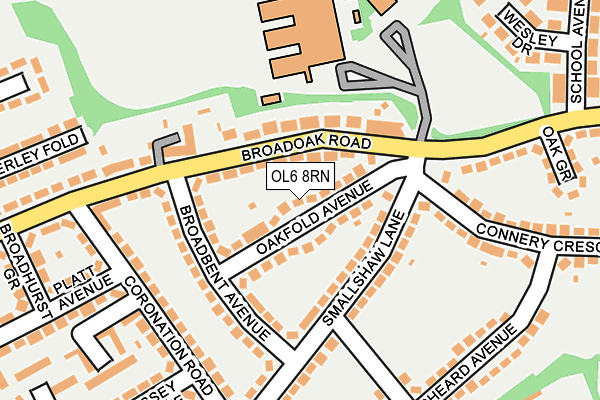 OL6 8RN map - OS OpenMap – Local (Ordnance Survey)