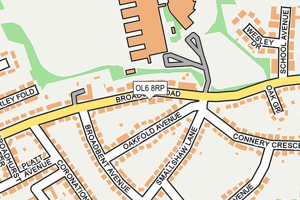 OL6 8RP map - OS OpenMap – Local (Ordnance Survey)
